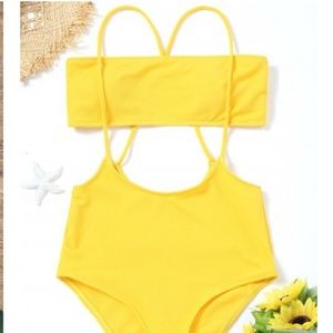 Yellow swimsuit